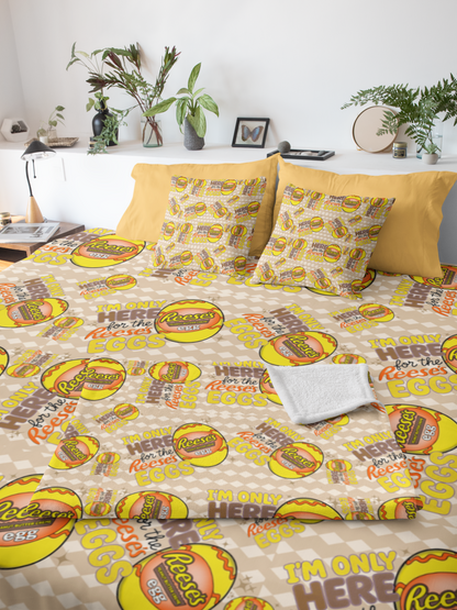 Reese’s Eggs Seamless Pattern PNG | Easter Candy All Over Print Design | AOP Tumbler Fabric Sublimation | Physical Products Only