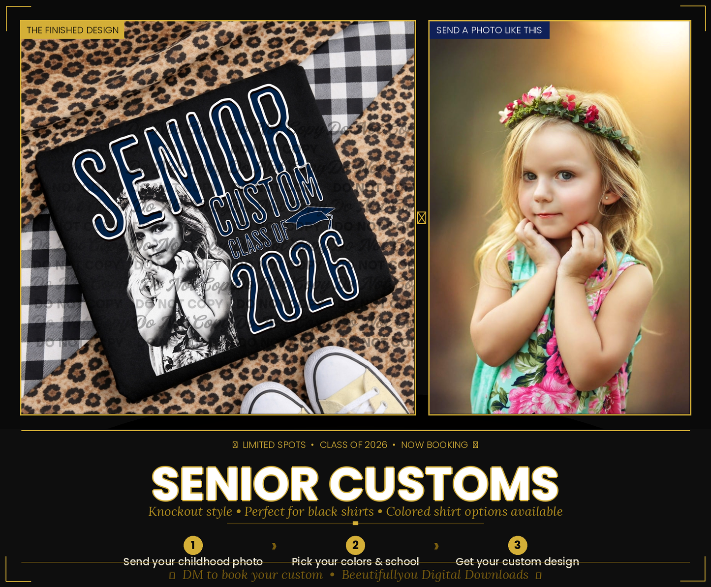 Custom Senior 2026 PNG | Personalized Graduation Shirt Design | Senior Custom Photo Design | Class of 2026 Custom Graphic