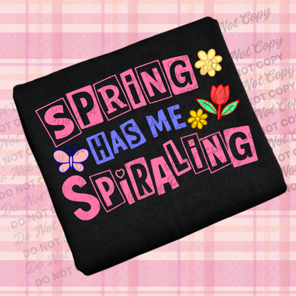 Spring Has Me Spiraling – Retro Ransom Note Spring PNG | Design Download for Physical Products Only