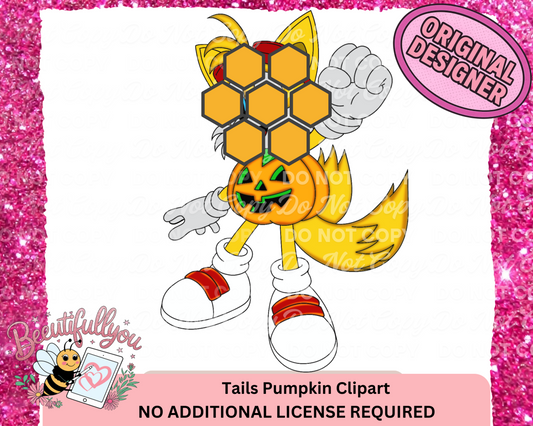 Tails Pumpkin Halloween Clipart
