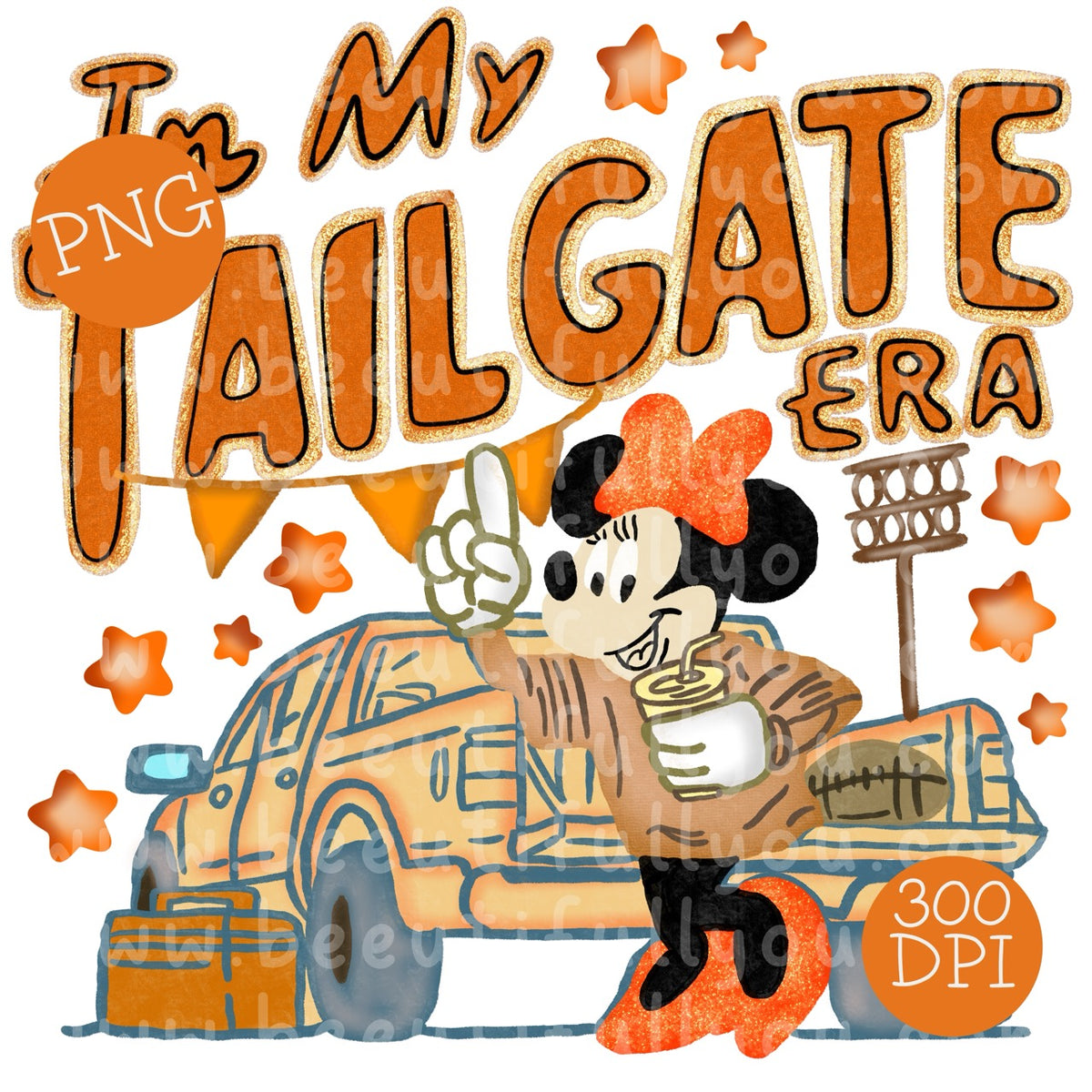 In My Tailgate Era PNG | Girly Football Game Day Design