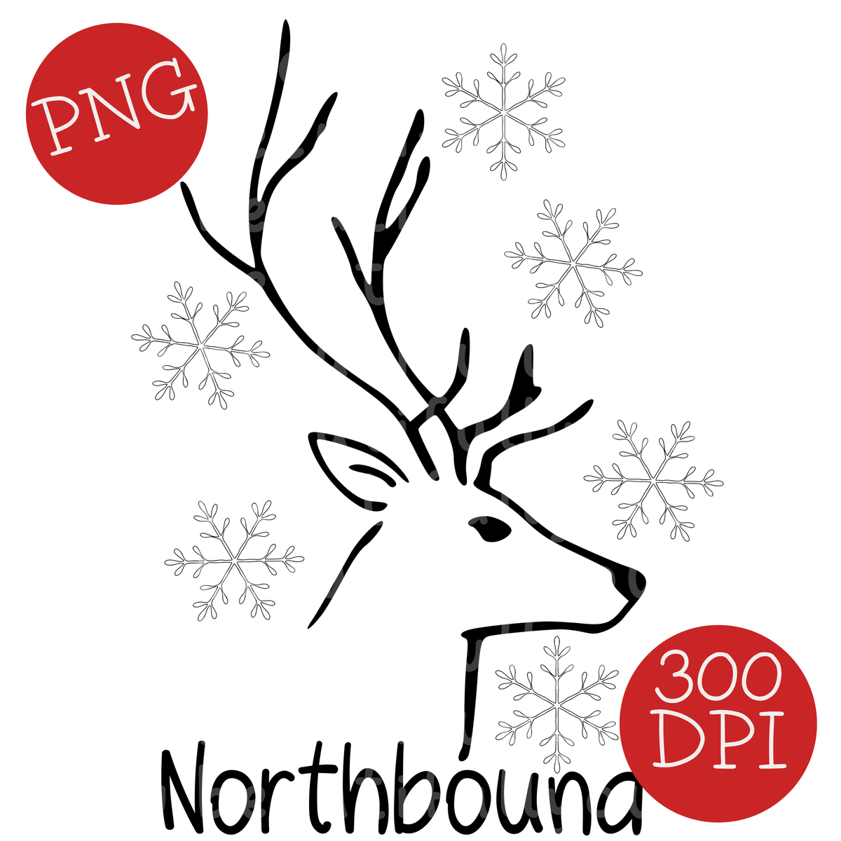 Northbound Reindeer PNG Design Download