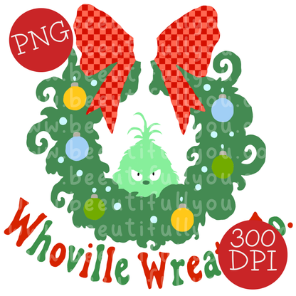 Whoville Wreath Co PNG Design Download
