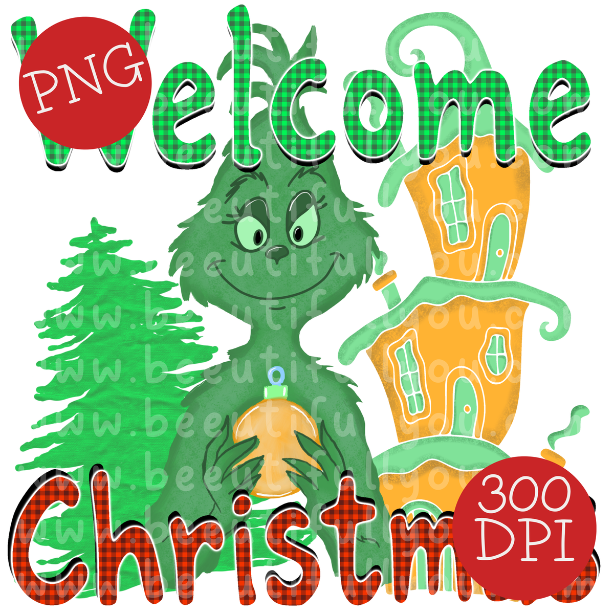 Welcome Christmas PNG Design Download