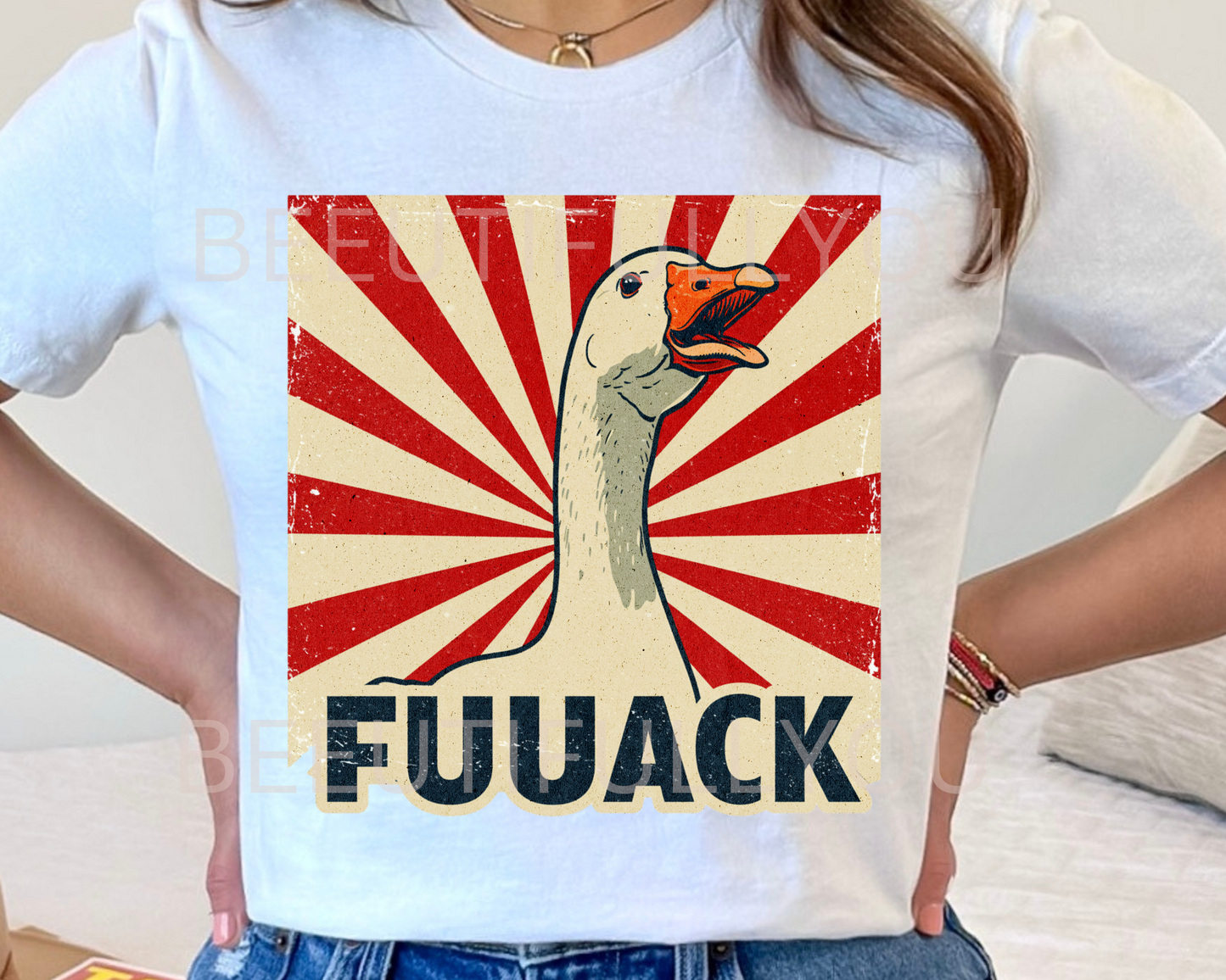 Angry Goose FUACK PNG | Funny Meme Digital Download for Sublimation & Crafts