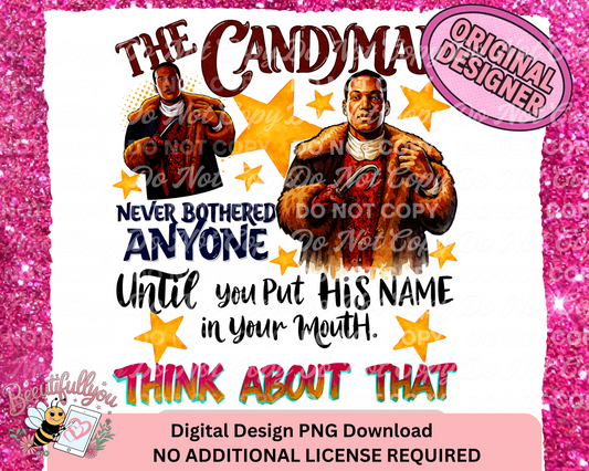 Candyman Horror Movie Digital Design | PNG Download | Urban Legend Quote Halloween Shirt Design