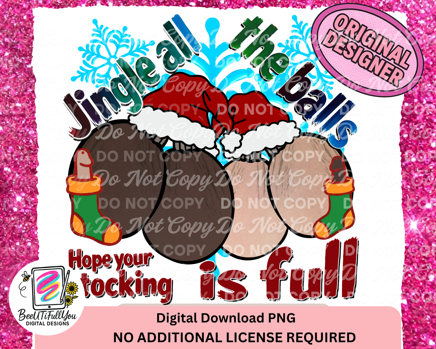 Jingle All the Balls PNG | Funny Adult Christmas Design | Naughty Holiday Humor PNG | BeeUTiFullYou Digital Download
