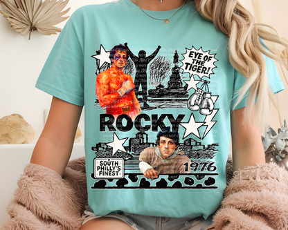Rocky Eye of the Tiger PNG – Retro Boxing Philly Quote Design for Shirts & Tumblers
