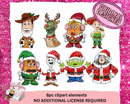 To Christmas and Beyond Holiday Shirt Design PNG download clipart included