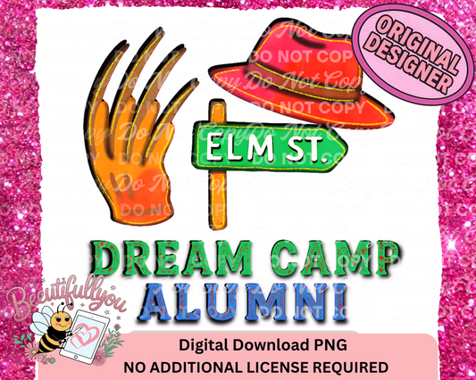 Dream Camp Alumni PNG – Freddy Krueger Elm Street Camp Design