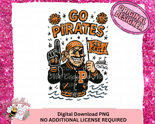 GO PIRATES – SET SAIL! – Digital Download PNG