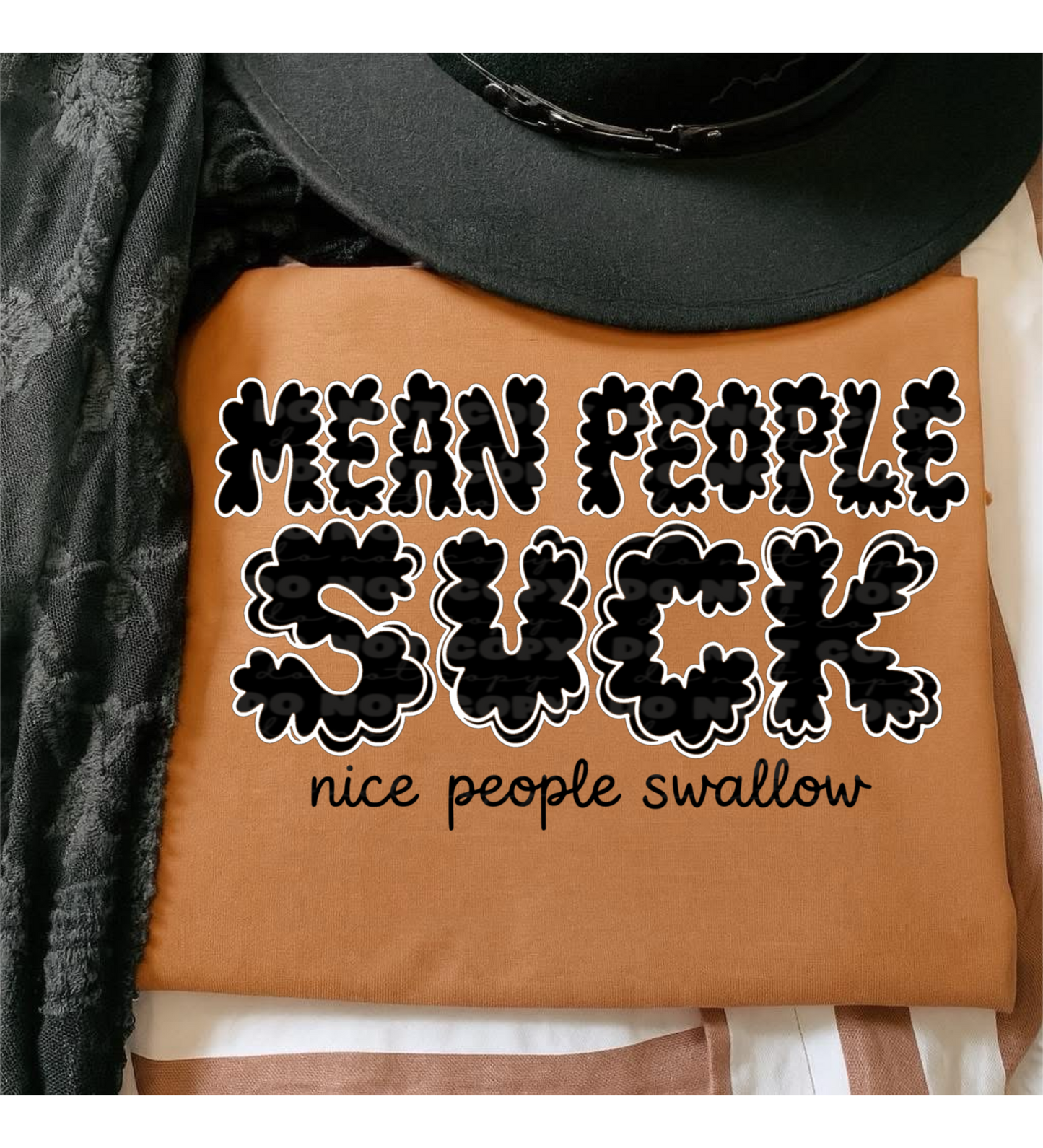 Mean People Suck PNG | Funny Adult Quote Design | Sarcastic Saying Graphic | Bold Bubble Letter Art | Digital Download