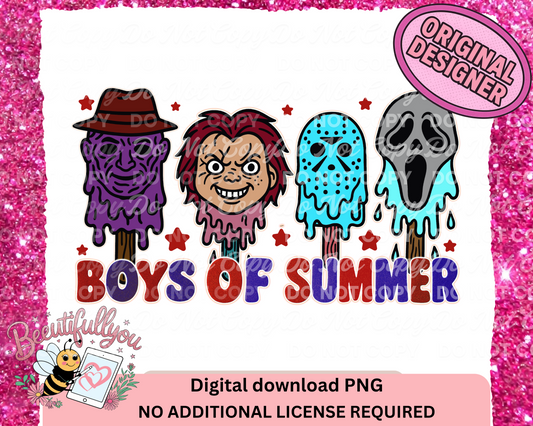 Boys of Summer Horror Popsicle PNG – Freddy, Chucky, Jason & Ghostface Ice Cream