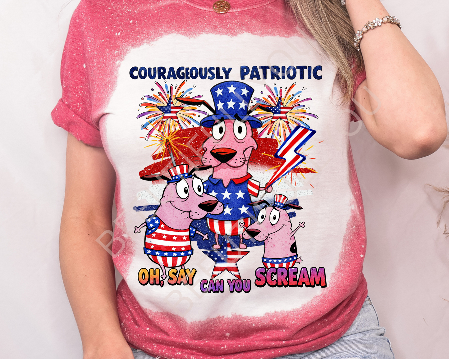 Courageously Patriotic PNG | Funny 4th of July Digital Download for Sublimation & Crafts