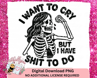 Tough Skeleton Girl Bundle – 2 PNG Digital Designs
