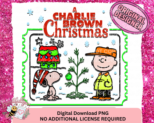 A Charlie Christmas Digital Download PNG – Vintage Movie Ticket Clipart for Holiday Crafts & Shirts