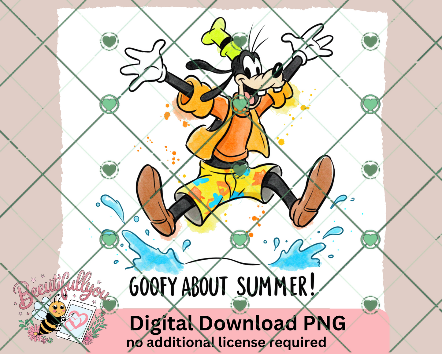 Goofy About Summer – Digital Download PNG