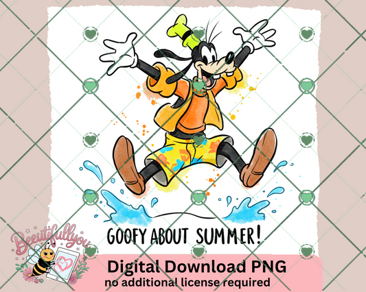 Goofy About Summer – Digital Download PNG