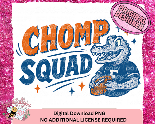 Chomp Squad 3-Piece Set | Main Design, Pocket, & Sleeve PNG Digital Download