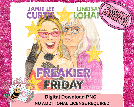 Freakier Friday PNG – Lindsay Lohan & Jamie Lee Curtis Digital Design