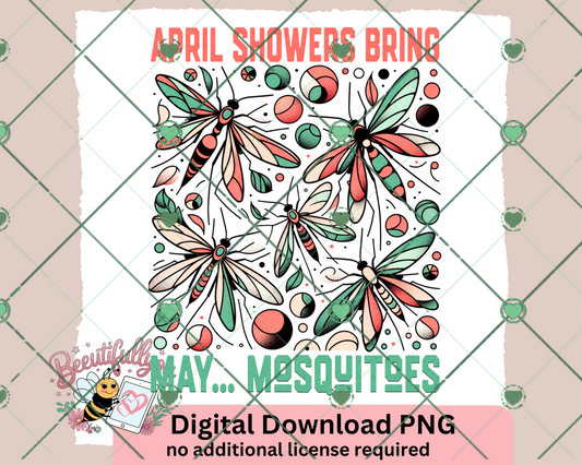 April Showers Bring... May Mosquitoes – Funny Spring Design