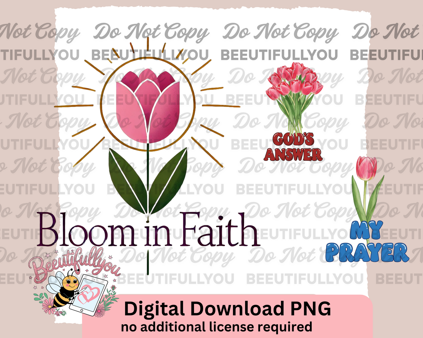 Bloom in Faith - PNG Design